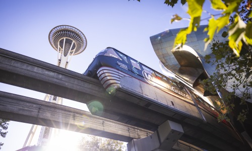 Close to the center of everything Space needle and monorail