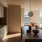 kitchen with living room in background
