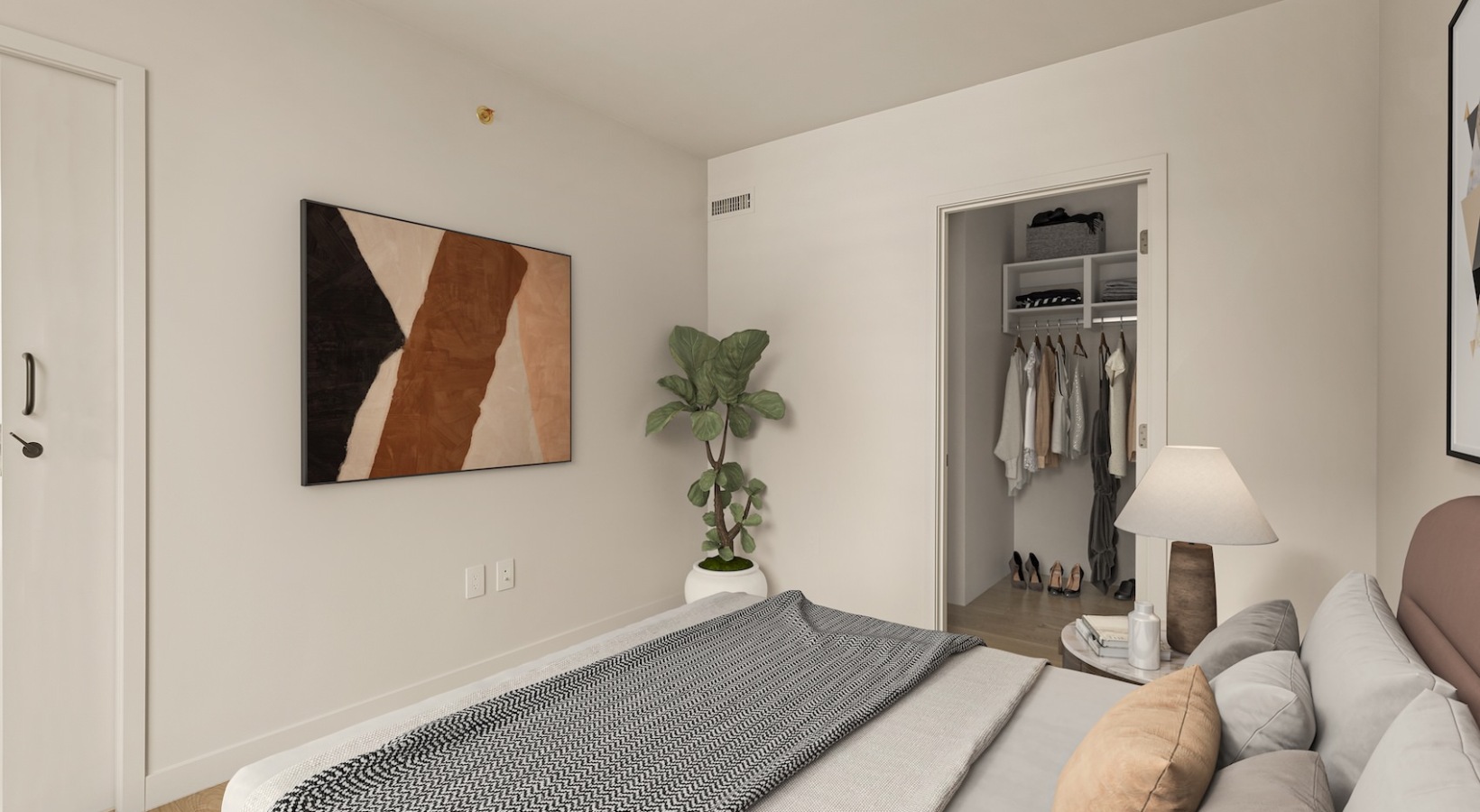 Tranquil apartment retreat in Belltown Seattle with thoughtful design at Kaye